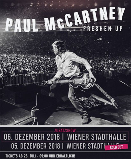 (C) MPL Communications Ltd / PAUL MCCARTNEY: Freshen Up Tour Wiener Stadthalle 2018 / Zum Vergrößern auf das Bild klicken