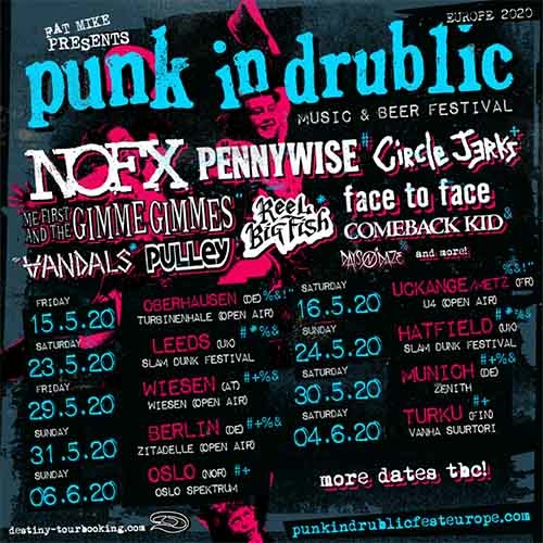(C) Destiny Tourbooking / Punk In Drublic Fest Europe 2020 Promo / Zum Vergrößern auf das Bild klicken
