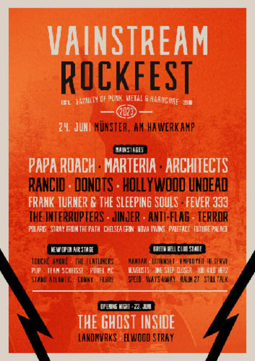 Vainstream Rockfest 2023 Flyer