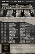 MUSTASCH Thank You For The Demon Europe Tour 2014 Flyer