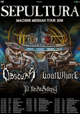 SEPULTURA Machine Messiah Tour 2018 Flyer