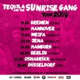 TEQUILA AND THE SUNRISE GANG Tourposter 2019